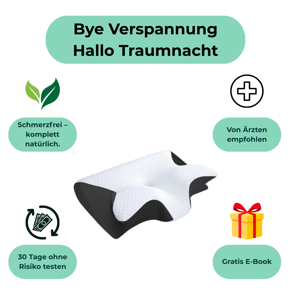 ErgoPillow Nackenkissen für natürliche Schmerzlinderung – Produkt Versprechen