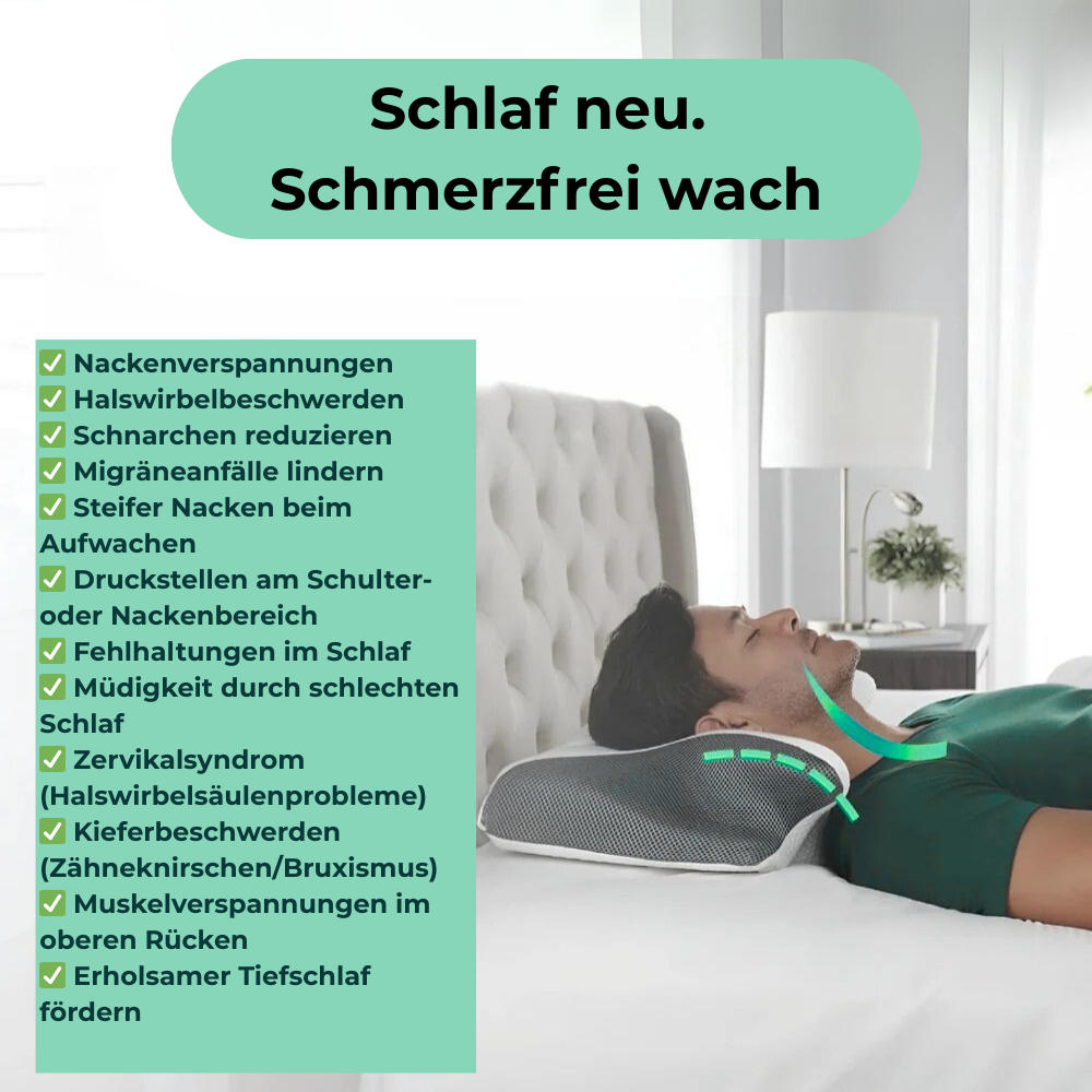 ErgoPillow Nackenkissen für natürliche Schmerzlinderung – Haltungskorrektur