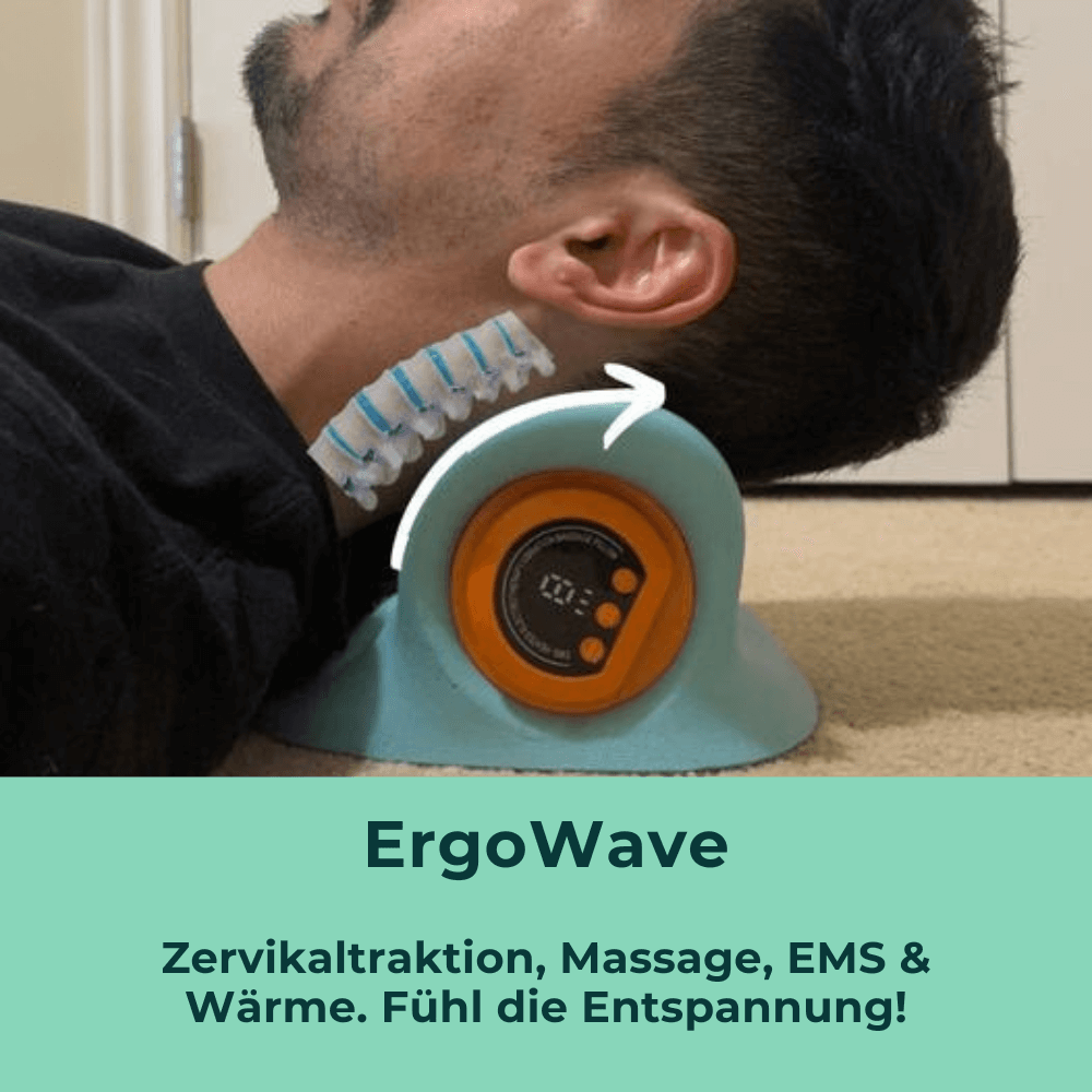 ErgoWave Nackenmassagegerät gegen Nackenschmerzen Wirbelsäule – Schmerzfrei ohne Medikamente