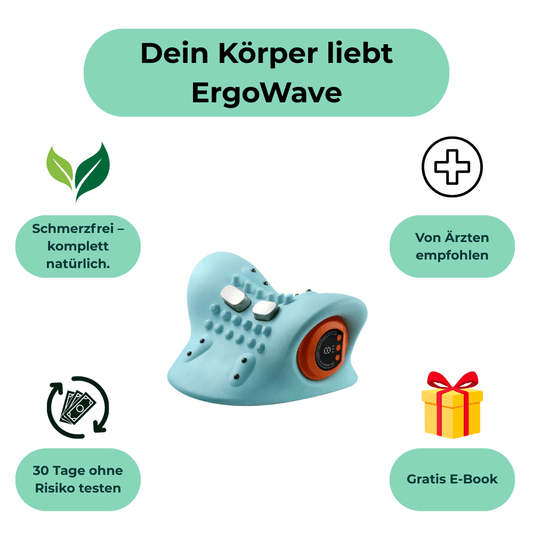 ErgoWave Nackenmassagegerät gegen Nackenschmerzen – Schmerzlinderung ohne Medikamente