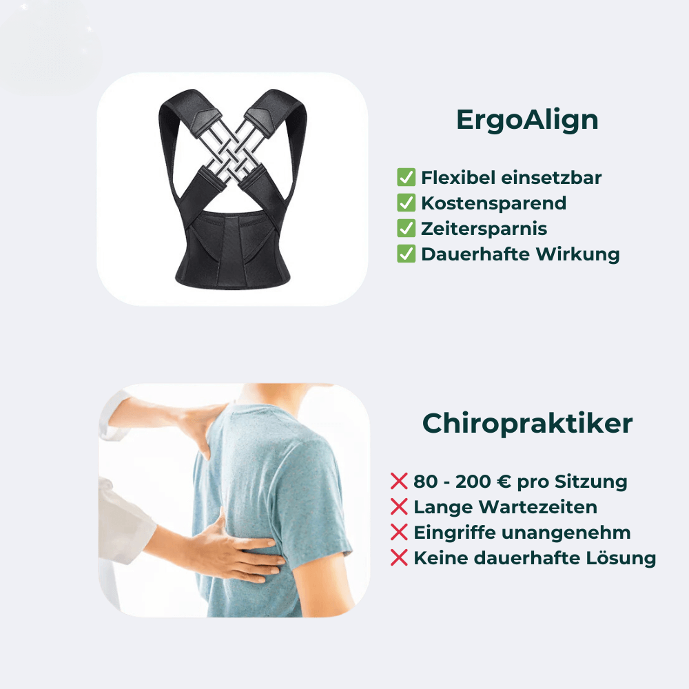 ErgoAlign Rücken-Haltungskorrektur – Vorteile