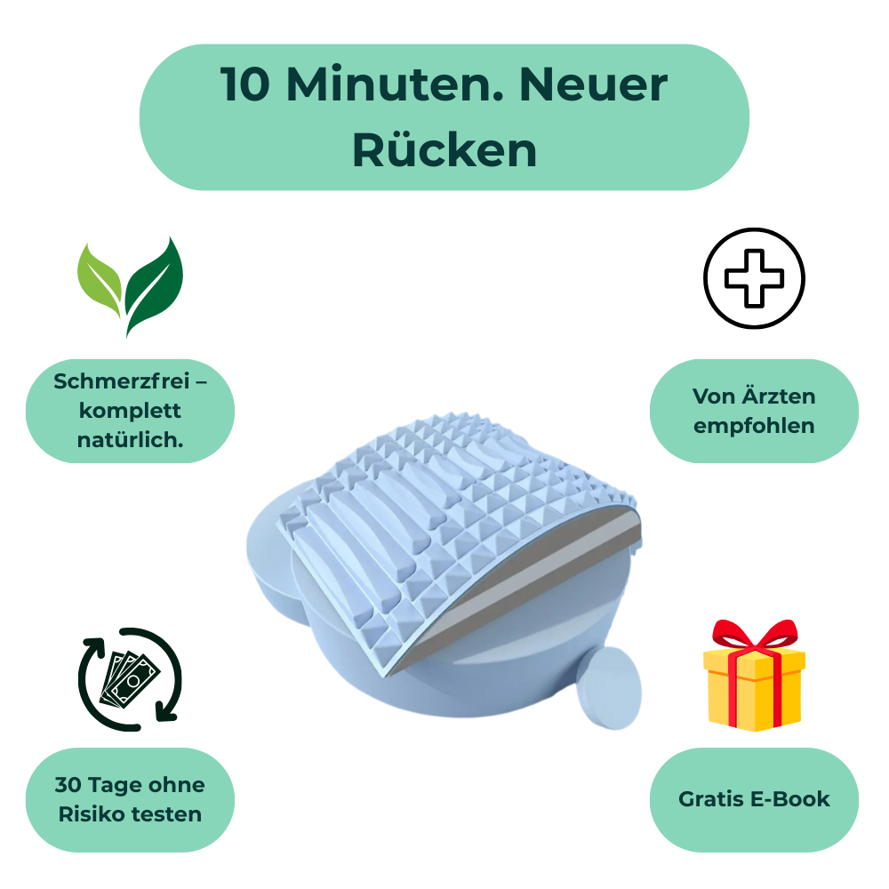 ErgoBack Rückenstrecker für natürliche Schmerzlinderung – Anwendung am Nacken