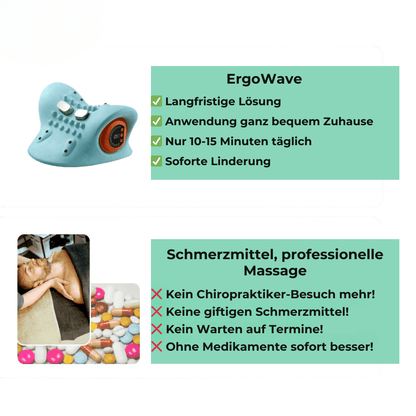 ErgoWave Nackenmassagegerät gegen Nackenschmerzen - ohne Medikamente