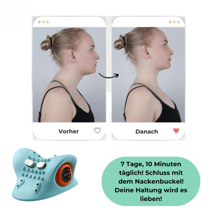 ErgoWave Nackenmassagegerät gegen Nackenschmerzen - 10 Minuten am Tag gegen Nackenbuckel