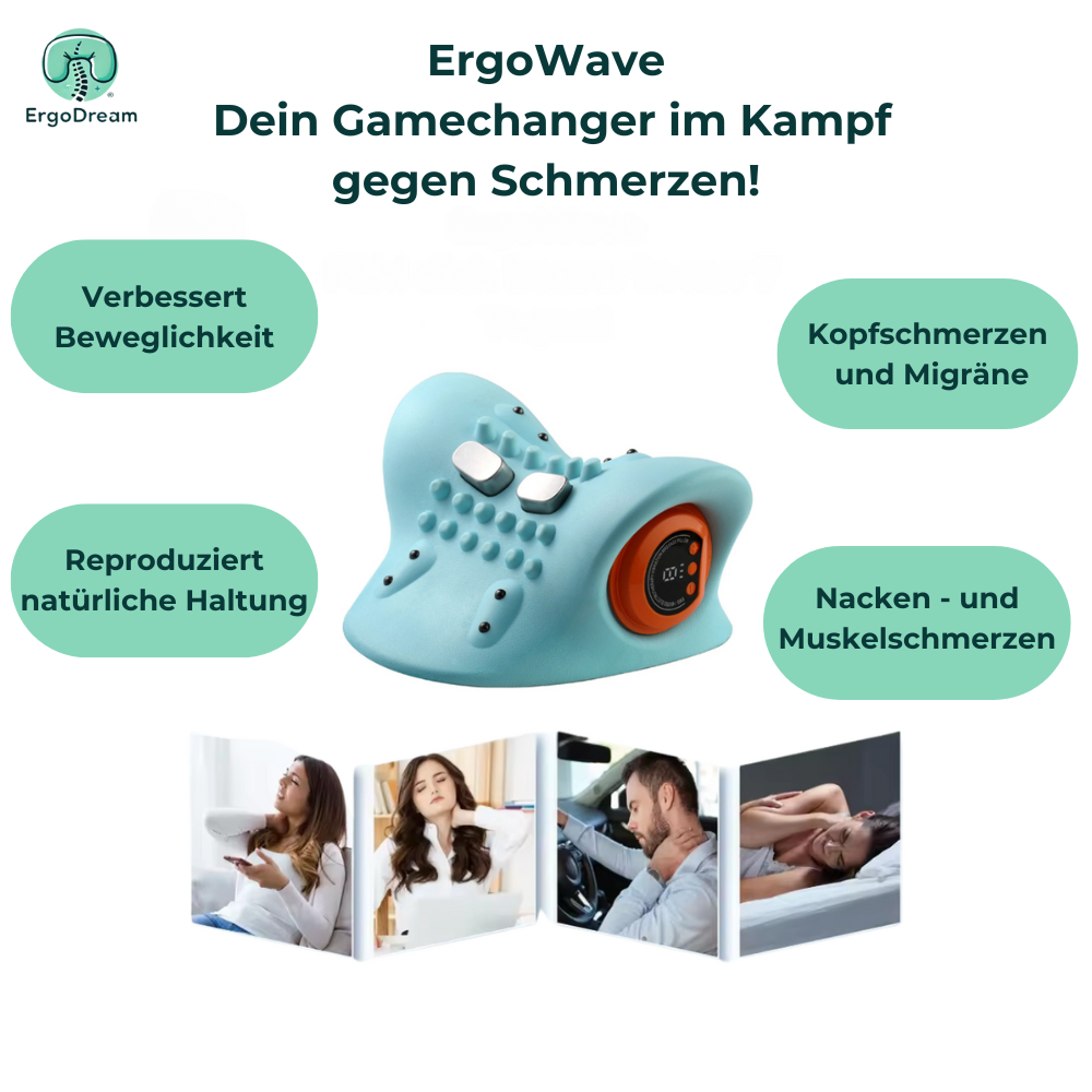 ErgoWave - 4-in-1 Nackenmassagegerät - ErgoDream